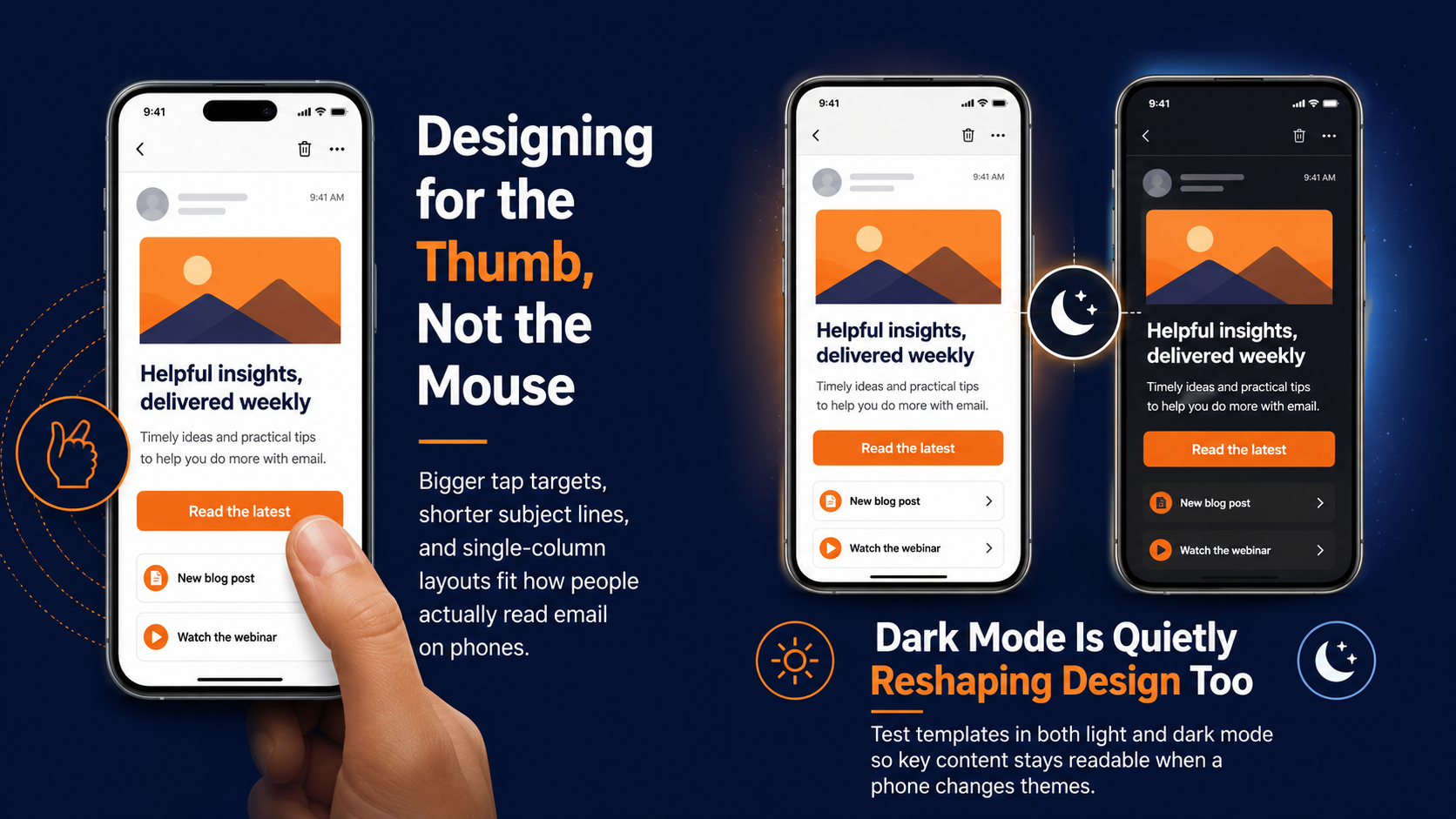 Designing for mobile email users