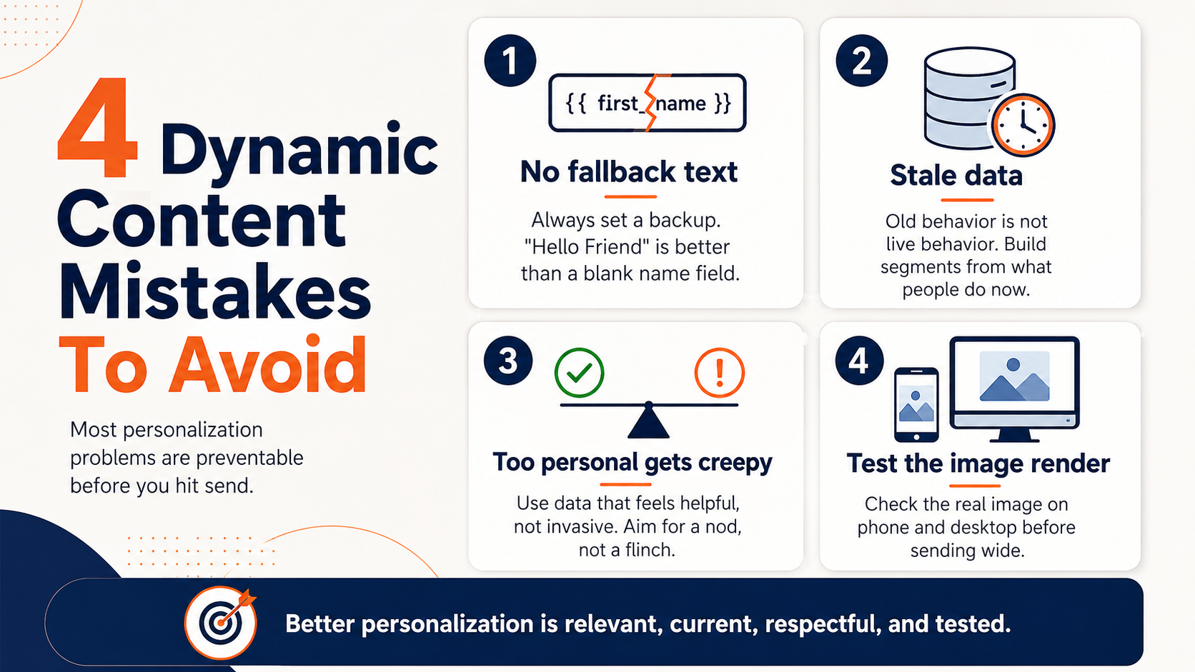 Dynamic email content mistakes to avoid