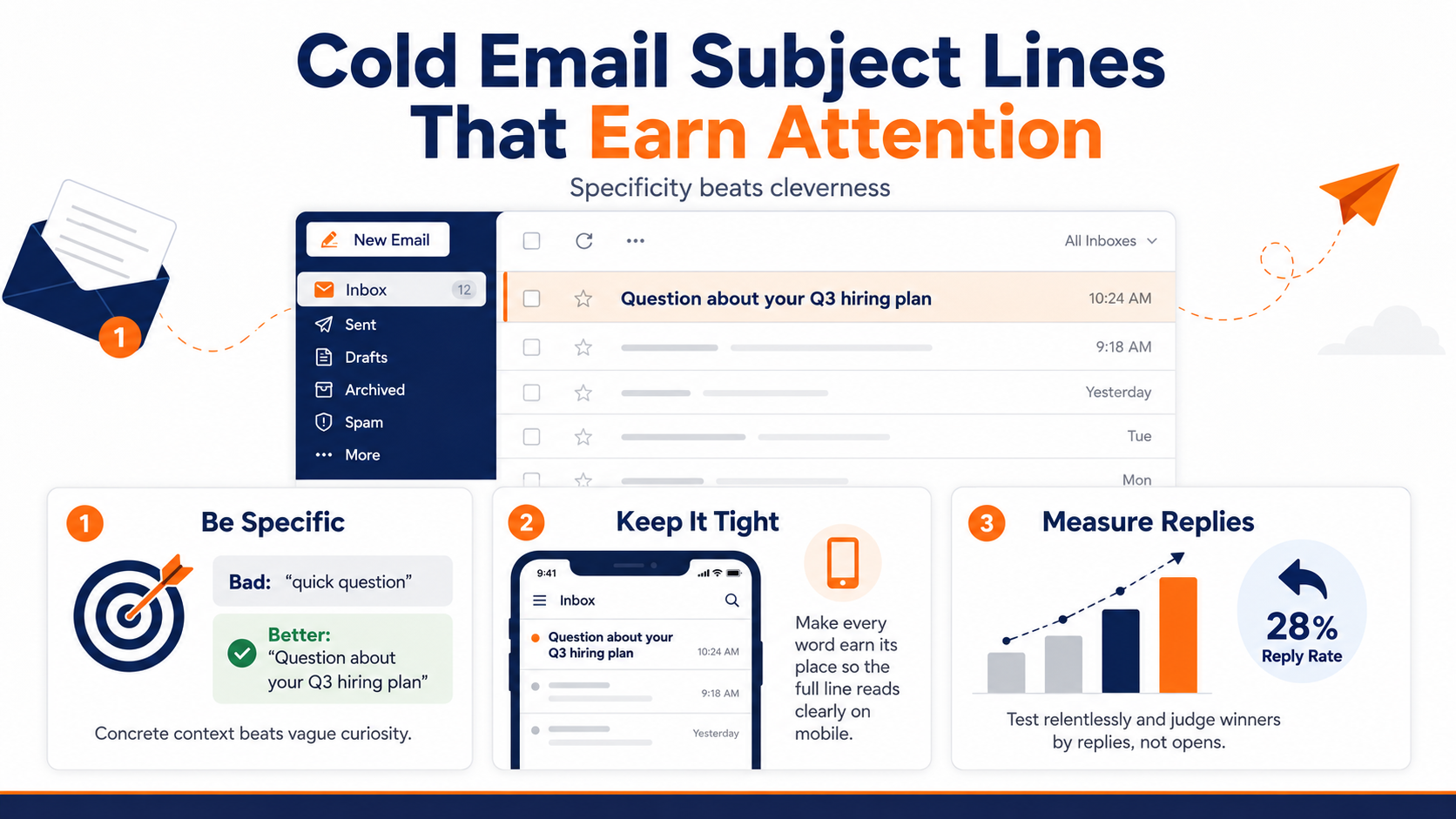 Improving your cold email subject lines