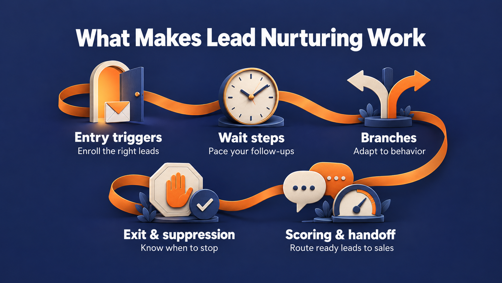 Lead nurturing workflow building blocks